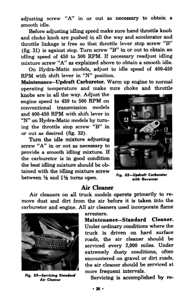 1954 Chevrolet Trucks Operators Manual Page 40